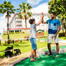 Free Round of Mini Golf included in every Hotel + Ticket package!