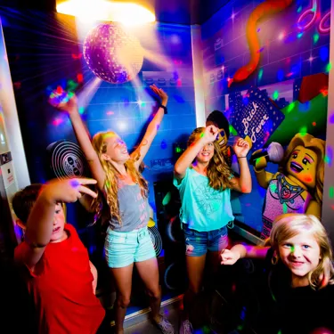 Dance away in our disco elevator